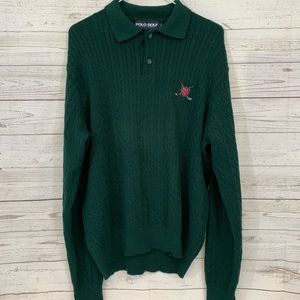 Vintage Polo Golf Ralph Lauren CableKnit Sweater L